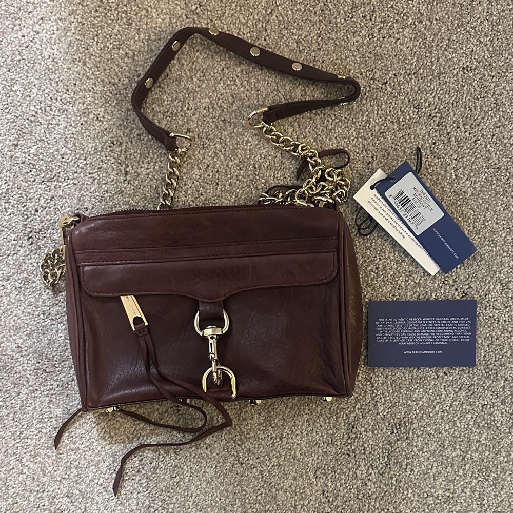Rebecca Minkoff Mini MAC Eggplant Crossbody Bag